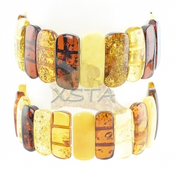 Multicolor amber bracelet beads